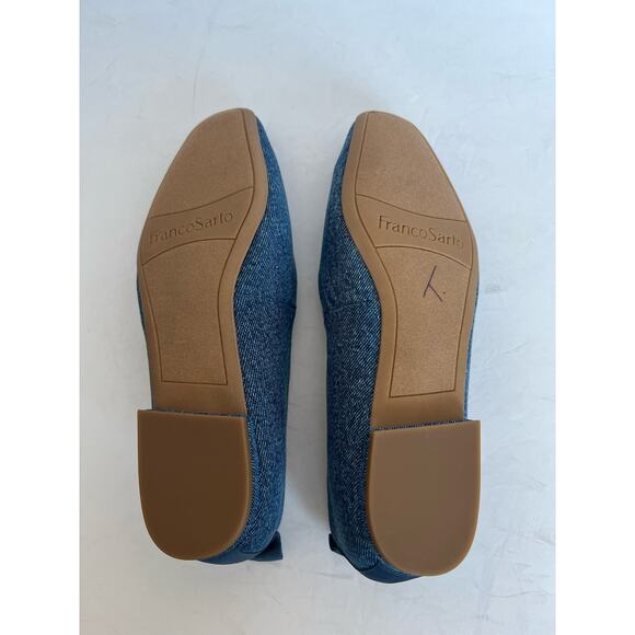 NEW Franco Sarto Vana Blue Denim Round Toe Ballet Flat Slip On Shoes Size 8.5M - Picture 8 of 9